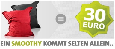 30€ Gutschein von Smoothy 30€ Gutschein für den Einkauf von 2 Sitzsäcken
