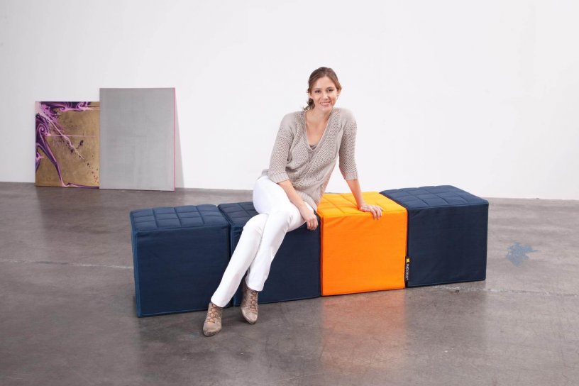 Sitzwürfel Cube Indigo-Blau