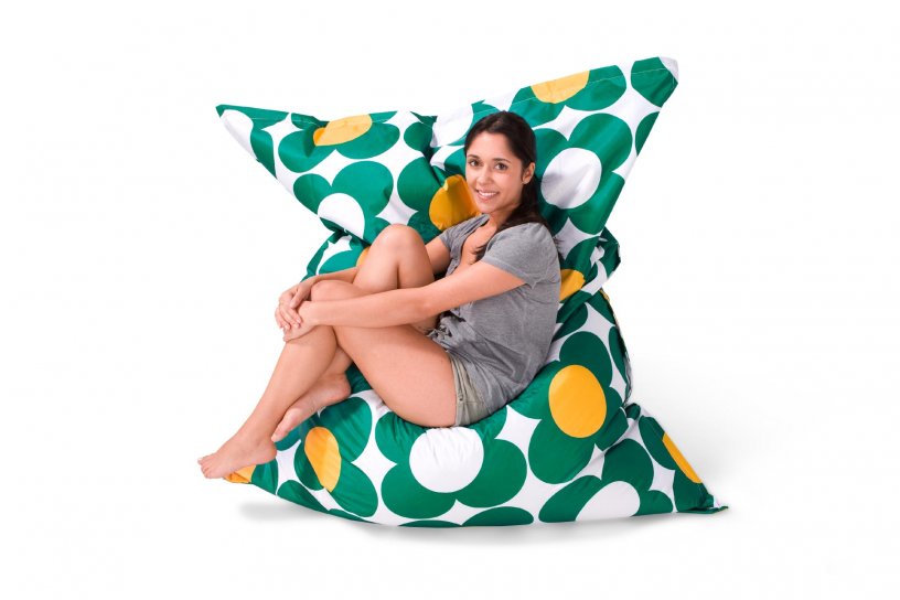 Sitzsack Nightflower Grün-Gelb