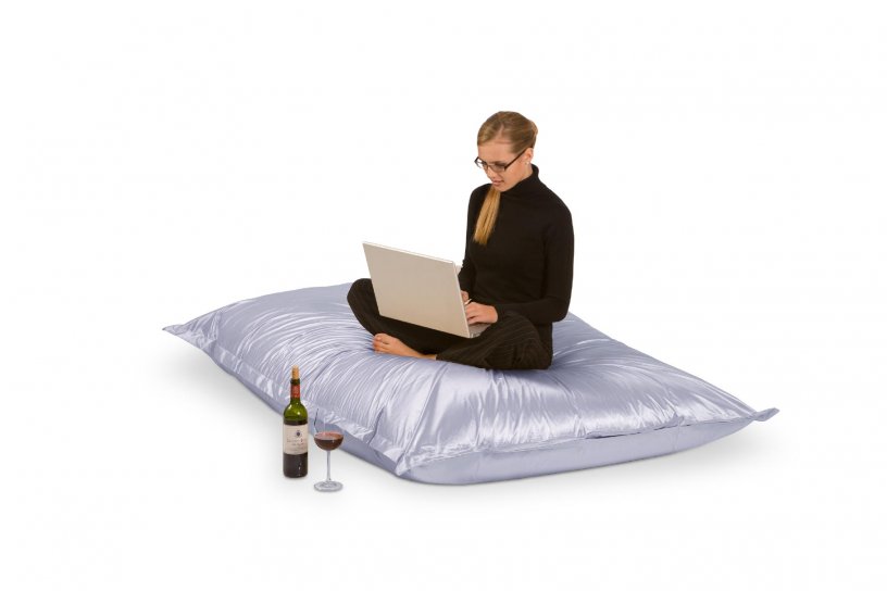 Sitzsack Metallic Platin