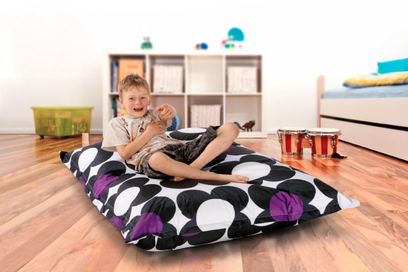 Sitzsack Nightflower Junior Schwarz-Violett