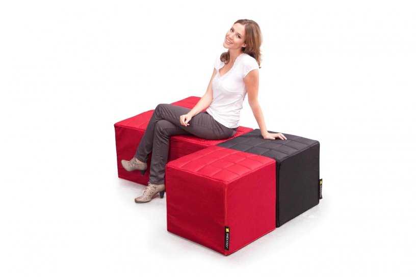 Sitzwürfel Cube Feuer-Rot