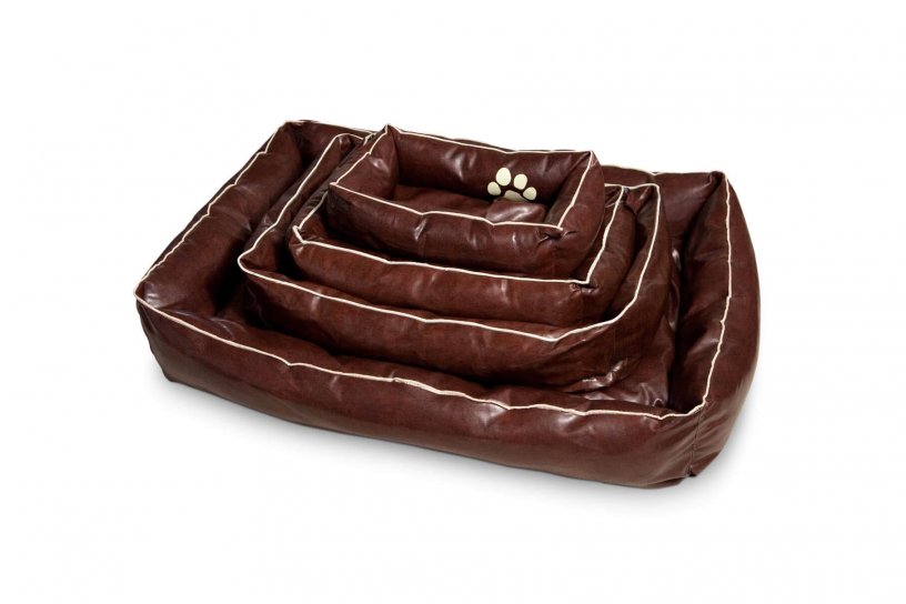 Smoothy Dogbed Leather L Braun