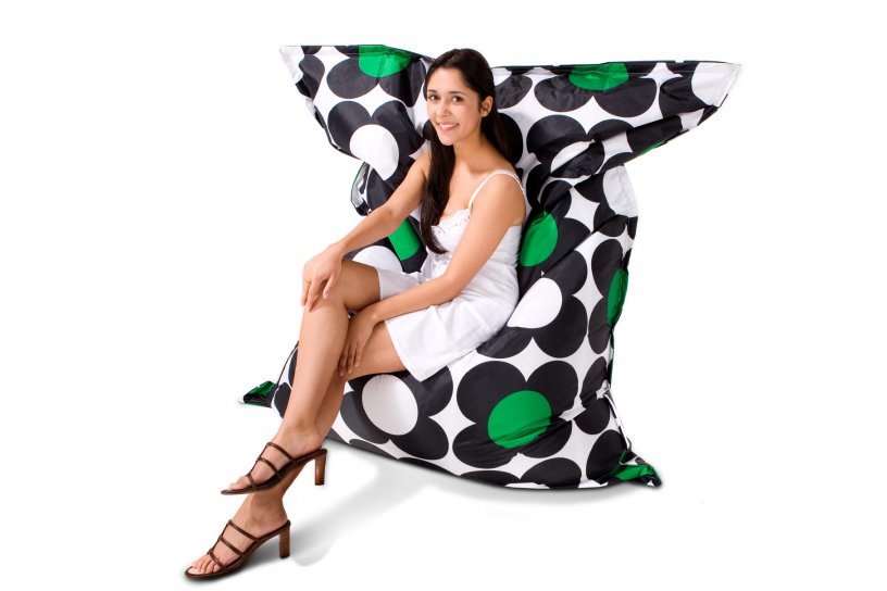 Sitzsack Nightflower Schwarz-Grün