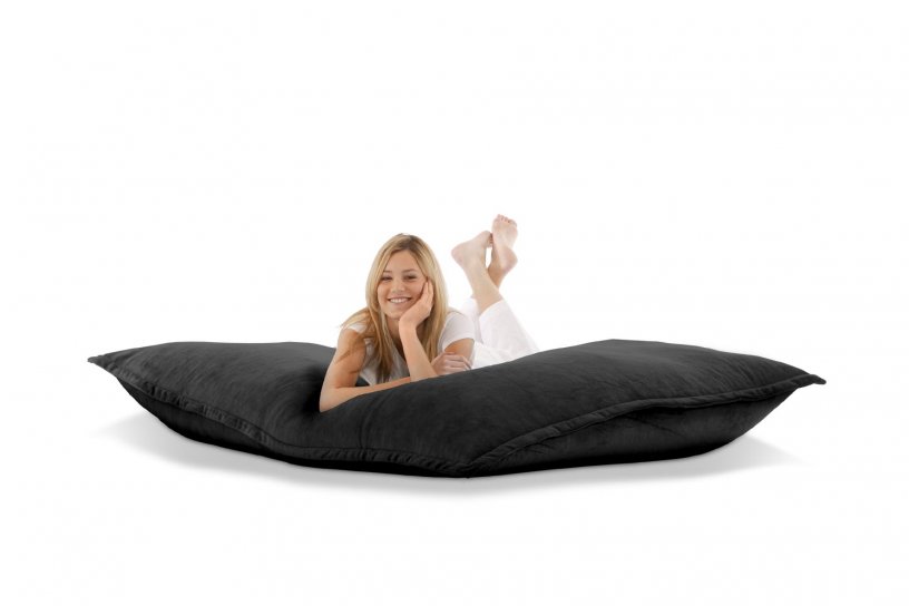 Sitzsack Samt Mitternachts-Schwarz